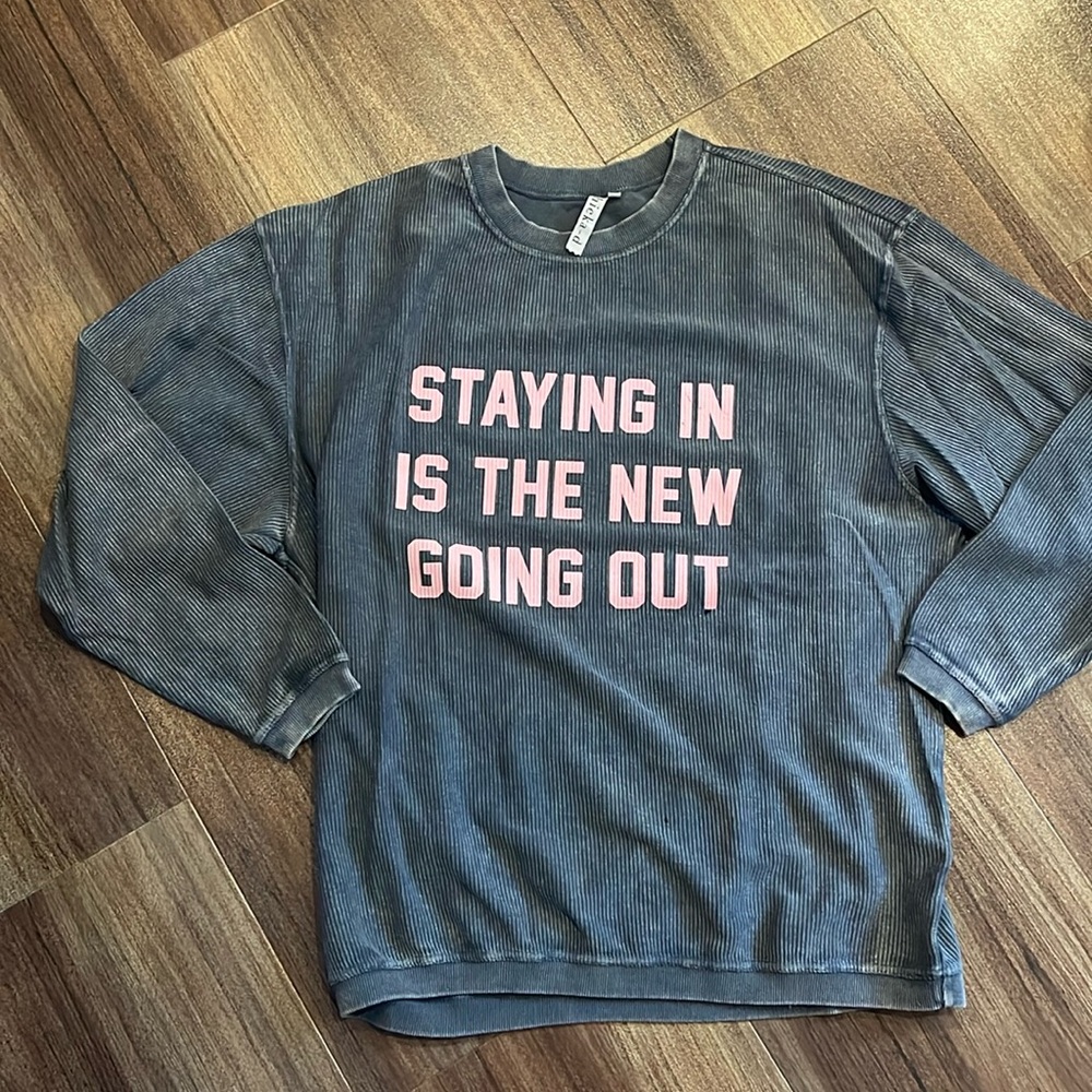 Friday+Saturday Corded Sweashirt